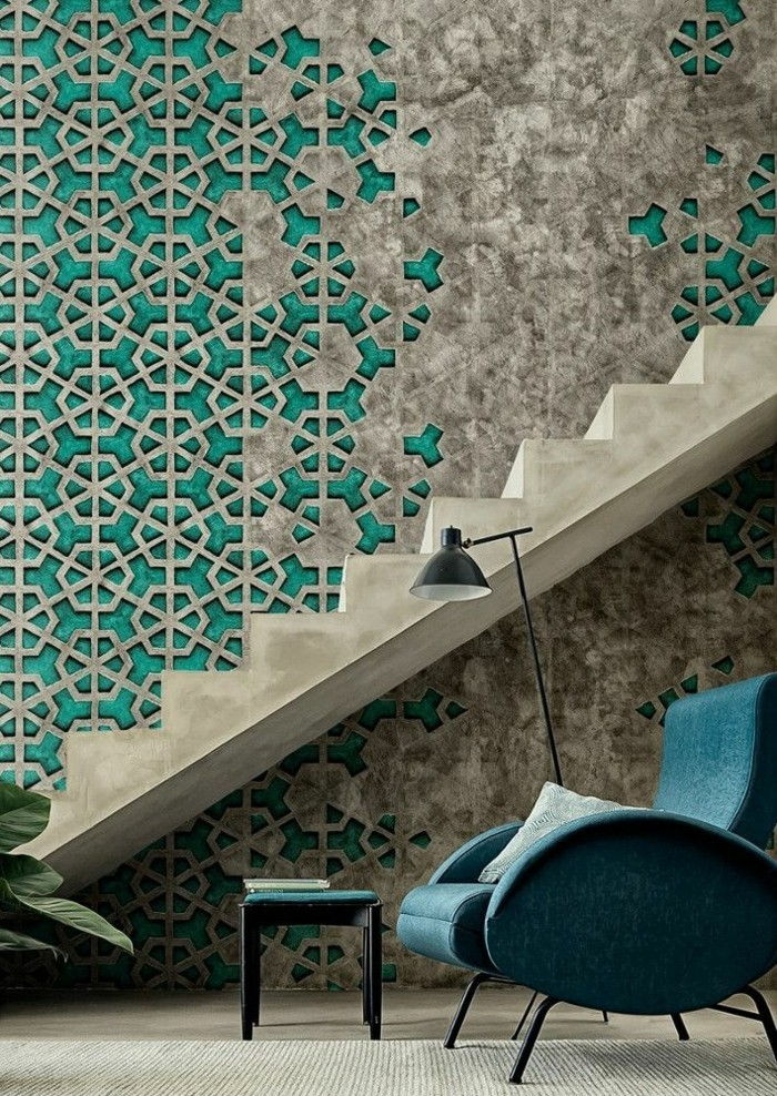 Jednoduchý interiér-pekné stoličky schodisko krásny-tapety-tapety-s-ornamentami