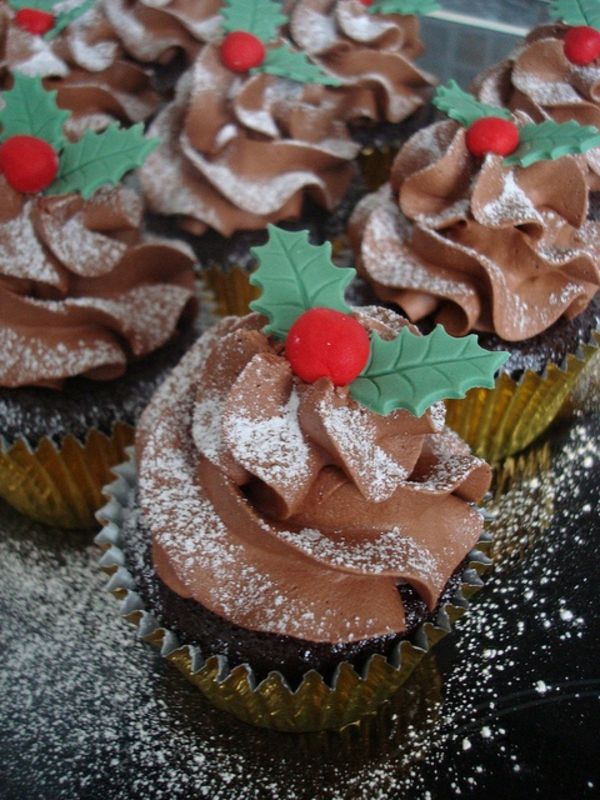 -schmackhafte cupcakes-for-Christmas-backen--