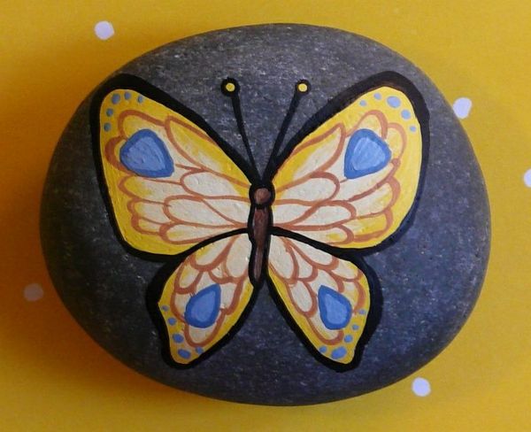 motýľa záhradné dekorácie, dekoratívne kamene Idea