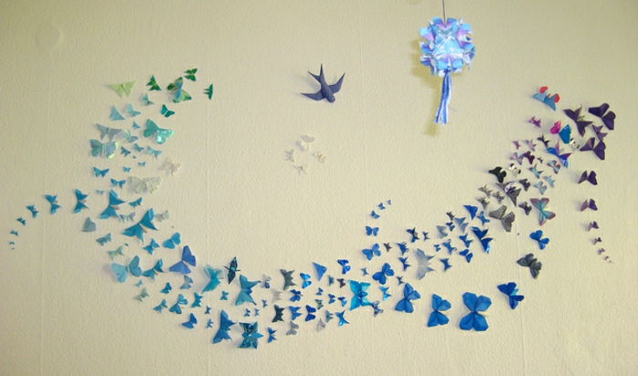 sommerfugler dek-blå-akzente-til-vegg