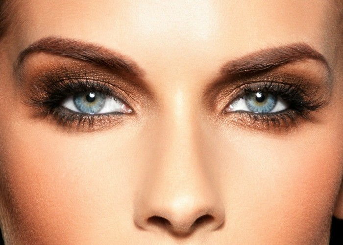 make-up suggerimenti Eye occhio ombra make-up blu-auhen-con-naturali-colore ombretto