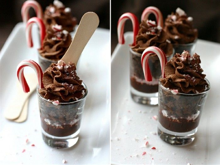 čokolada mora preprosta, sladica, lahka sladica-sladica-v-steklo-to-božič