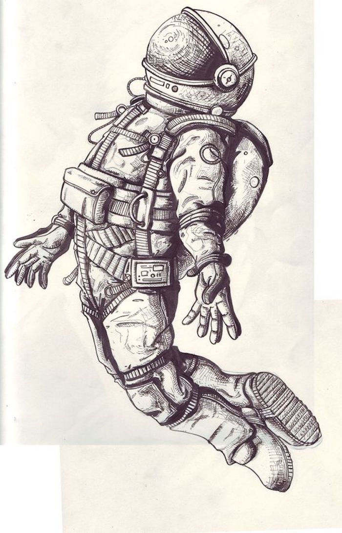 Spaceman kostym, astronaut i rymden, strålande, rymdsuit
