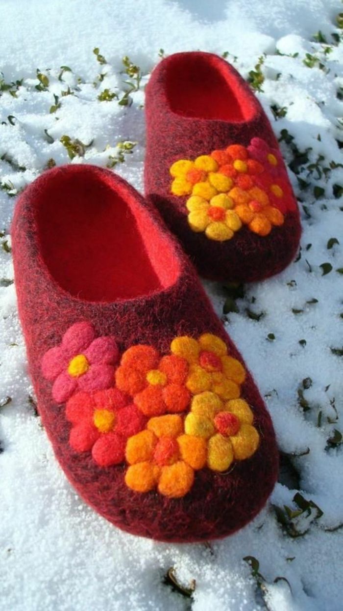 Når det er kaldt ute, er tøfler svært viktige - sying av sko