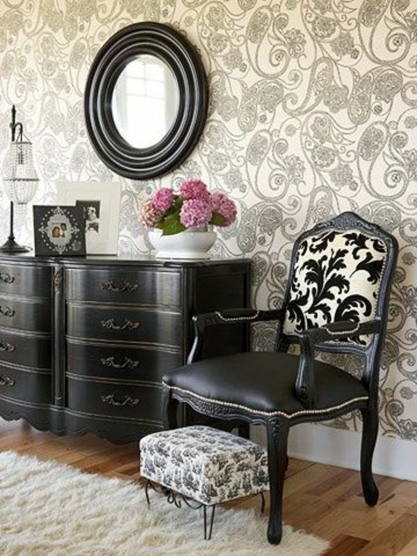 svart vägg färg vardagsrum-möbler