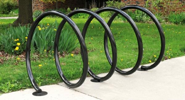 Black Bicycle Stand-as-a-spiraal