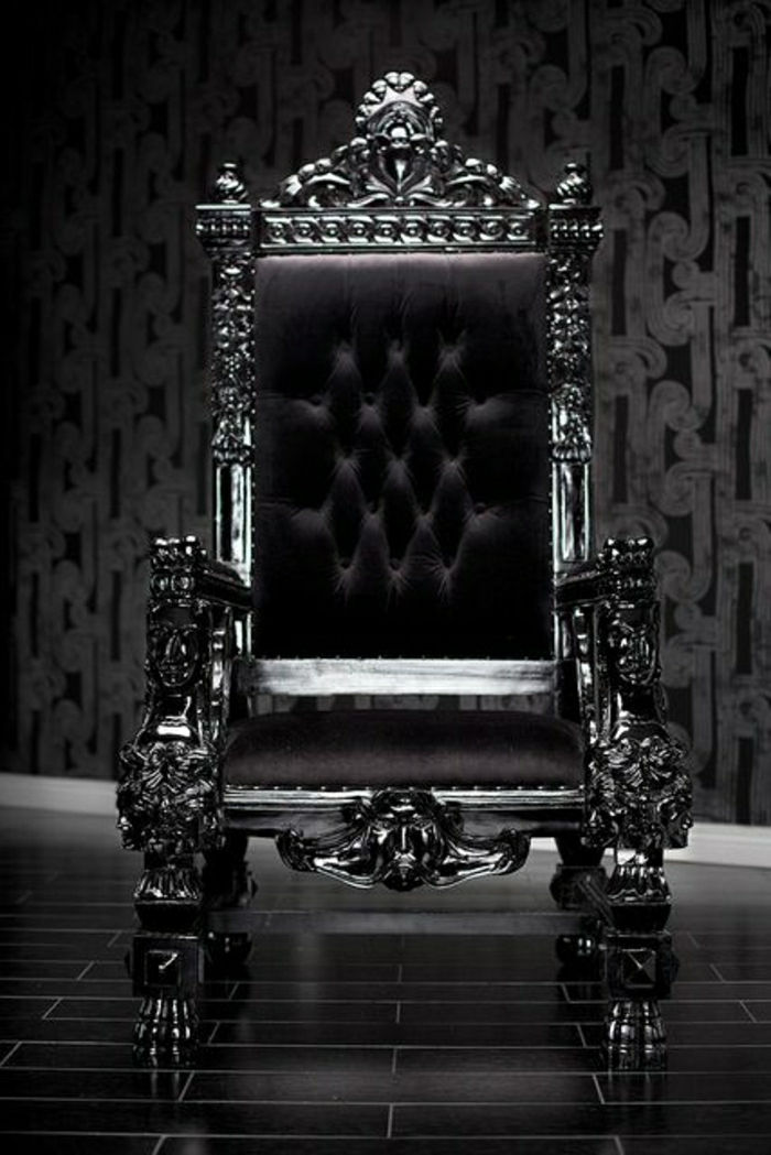 black-trón barokovom štýle zamatová elegantný