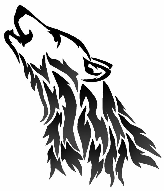 eulnde schwsrze lup - lupul tribal - o idee pentru tatuaje lup