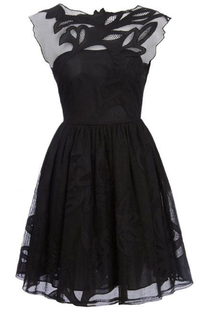 svart kjole, den lille svarte, blonder, offisielle