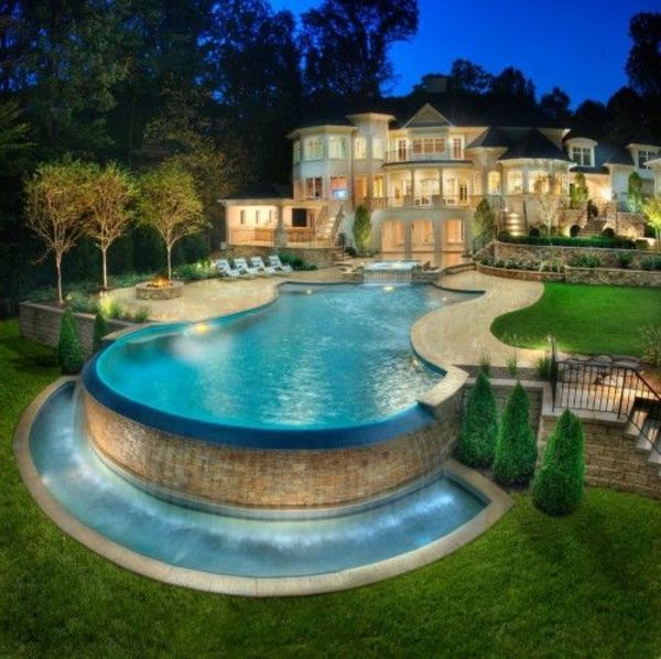 plavecký bazén, luxusný dom nápadom, dom snov