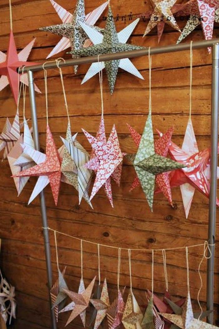 mycket-intressant-jul-fönster tapeter hängande-papper stjärnor