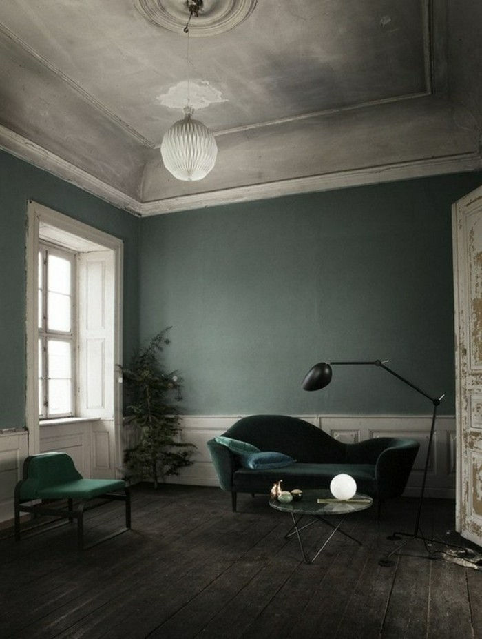 labai-Nica-sienų spalva-benzinas žalia elegantiška sofa-turas-Nest lentelė