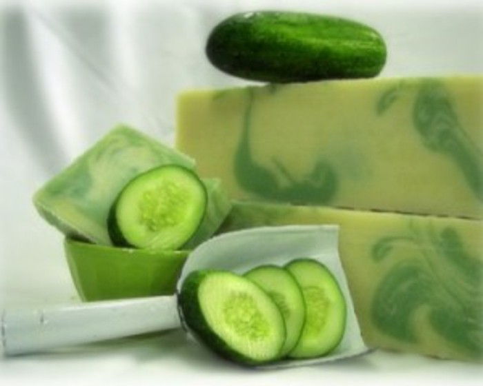 såpe-selv-making agurk såpe-såpe-med-agurk ekstrakt-grønn-såpe