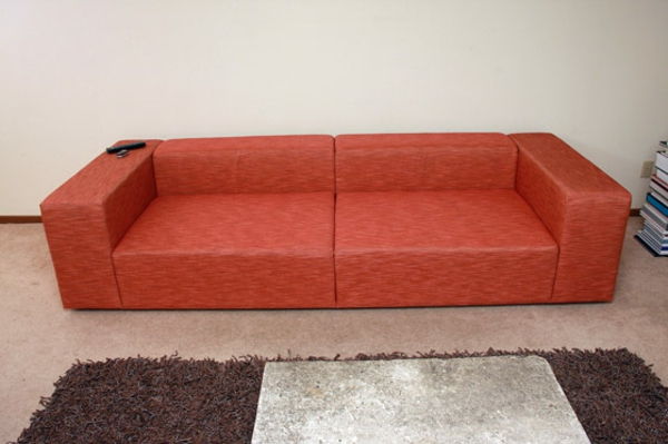 Selbstbau möbel röda soffa