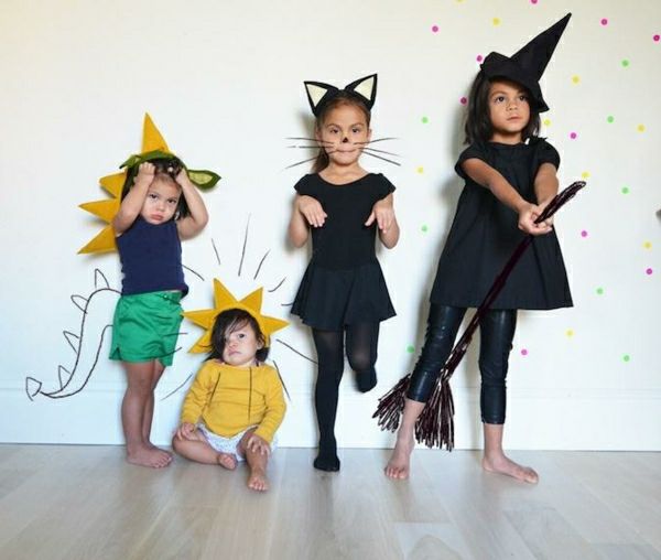 hemgjorda dräkter Barnkläder Witch Hat cat öron Drakar