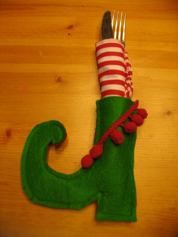 șervețel-pliere-Crăciun-decorare-roșu și verde