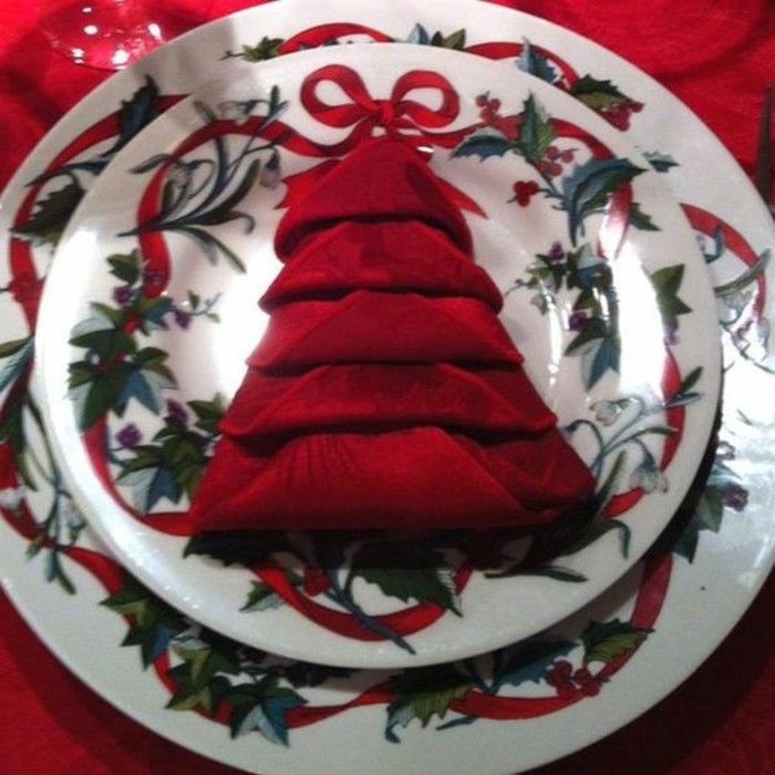 servietter-jul-fold-in-rød-farge