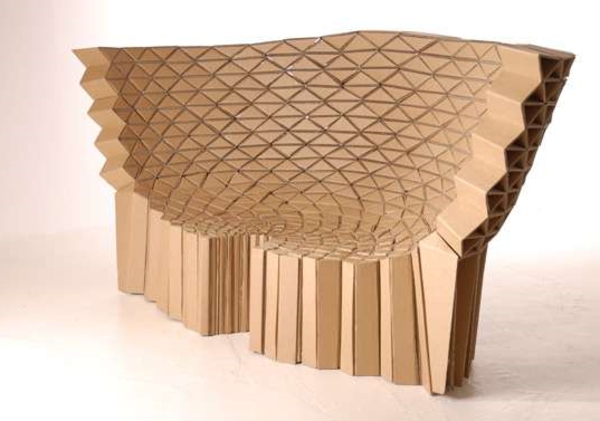 Krzesło-of-karton - karton-tektury-kartonu meble, kanapa-z-pappe--