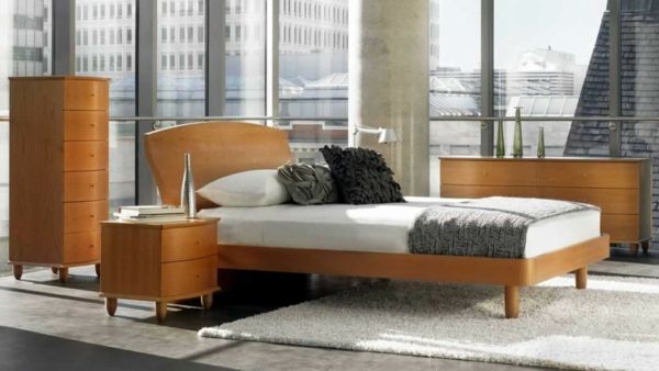 camdan yapılmış İskandinav-yatak-ultramodernes-tasarım-duvarlar