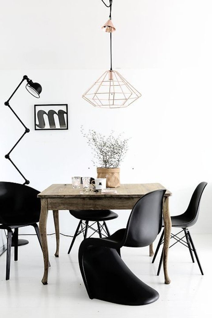 Skandinavske notranjost bakrene luči-super-stol-v-črna