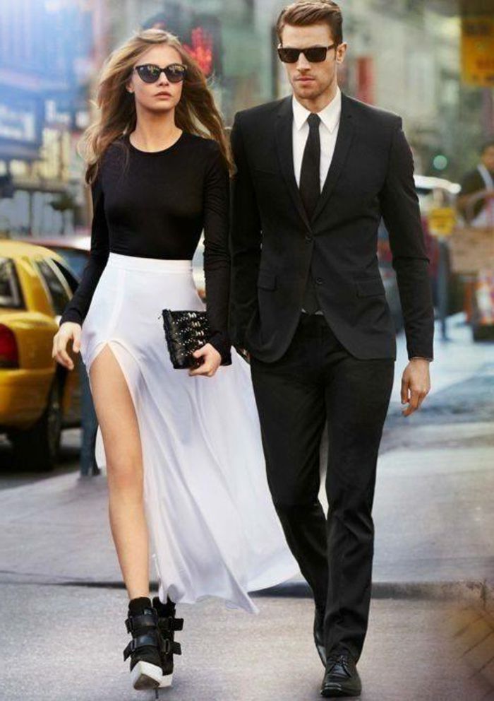 inteligente casual doamnelor inteligente casual mens elegant cuplu femeie și om costum fustă bluză ambreiaj