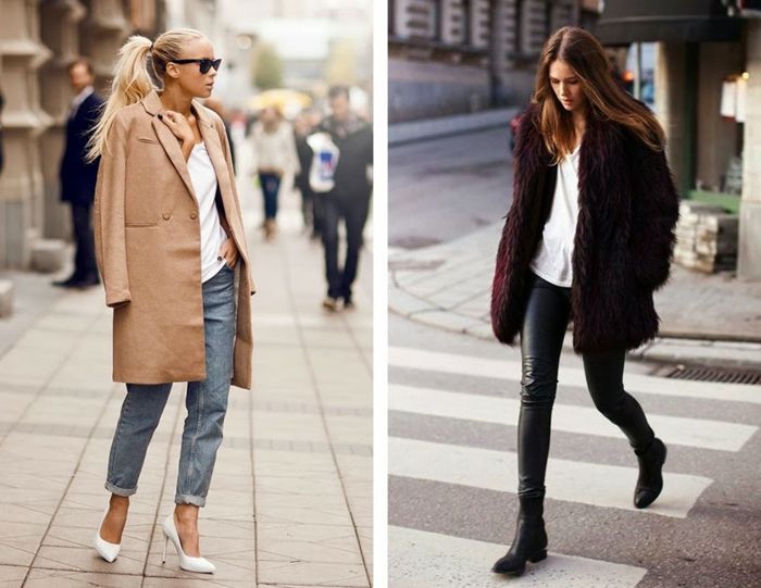 femeile inteligente casual două haine la modă în acest an bruneta femeie blonda arată inspirație
