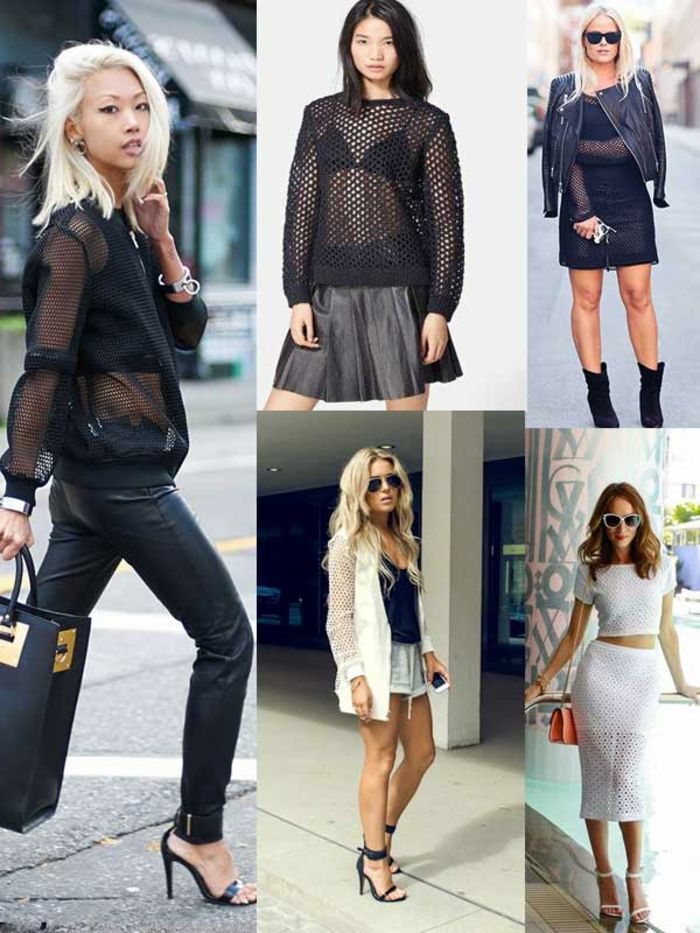 Dress code pametne casual črno-bele ideje obleke za trendovsko blondinka in brinette ženske