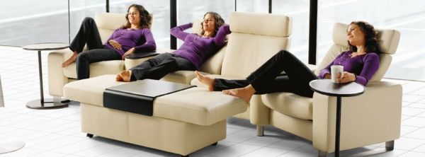 sofa 3 seter moderne farge i hvitt