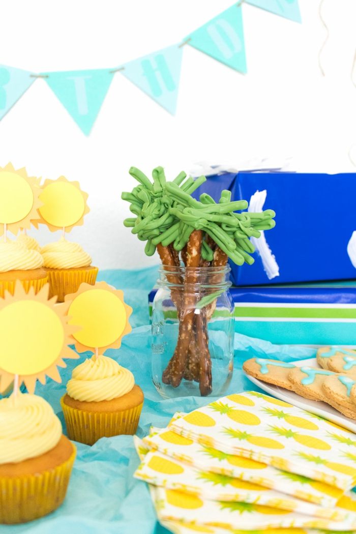 Salt palmy, cupcakes západy slnka, chladné a kreatívne nápady na letné párty, oko jesť!