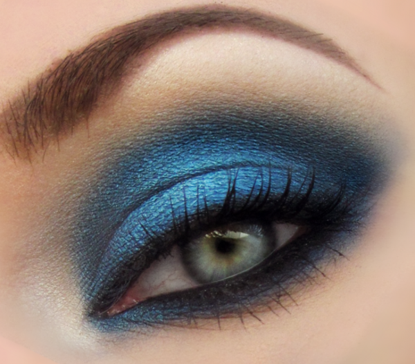 albastru ochi machiaj - design albastru - foarte frumos
