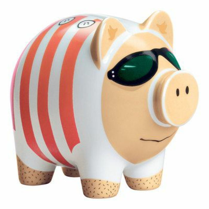 Piggy-vopsea-amuzant-model cu negru-ochelari