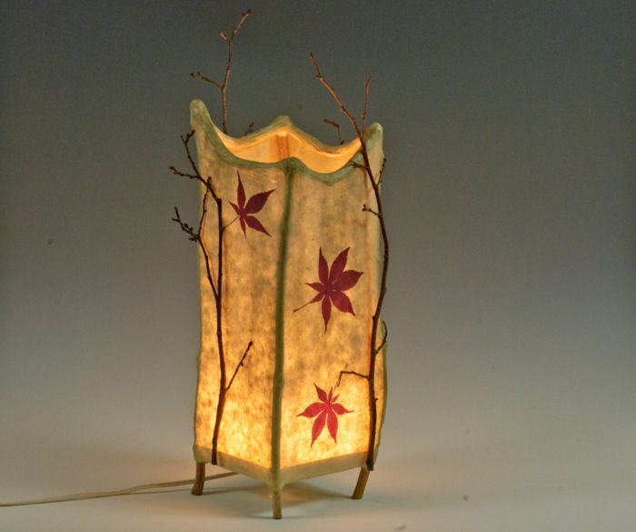 stehlampe-of-the kağıt sonbahar dekorasyon