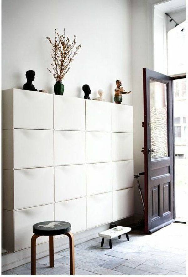 elegante - atmosfera-in-the-house-with-corredor móveis-em-Branco