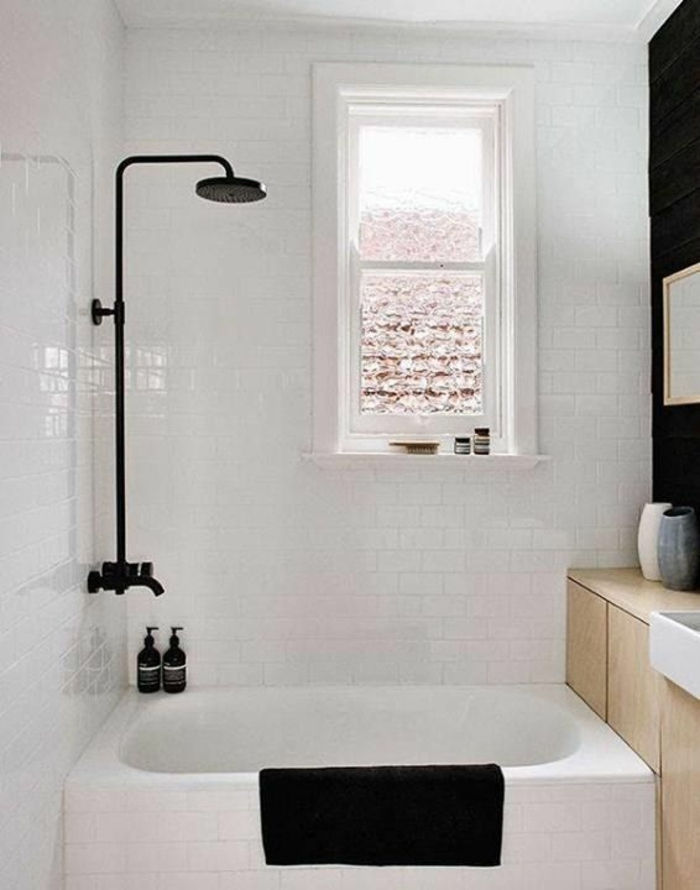 elegant baie de design-negru-alb