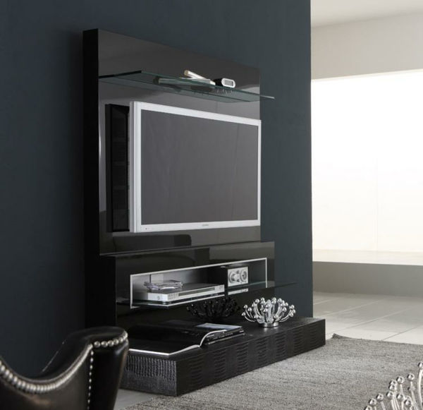 Design elegant, camera-negru-tabel-negru-perete-living