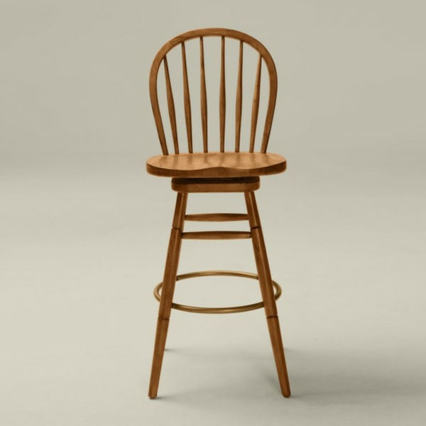 krzesło w stylu wiejskim wykonane z drewna