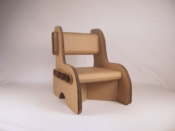 krzesło - karton-tektury-kartonu meble, kanapa-z-tektury