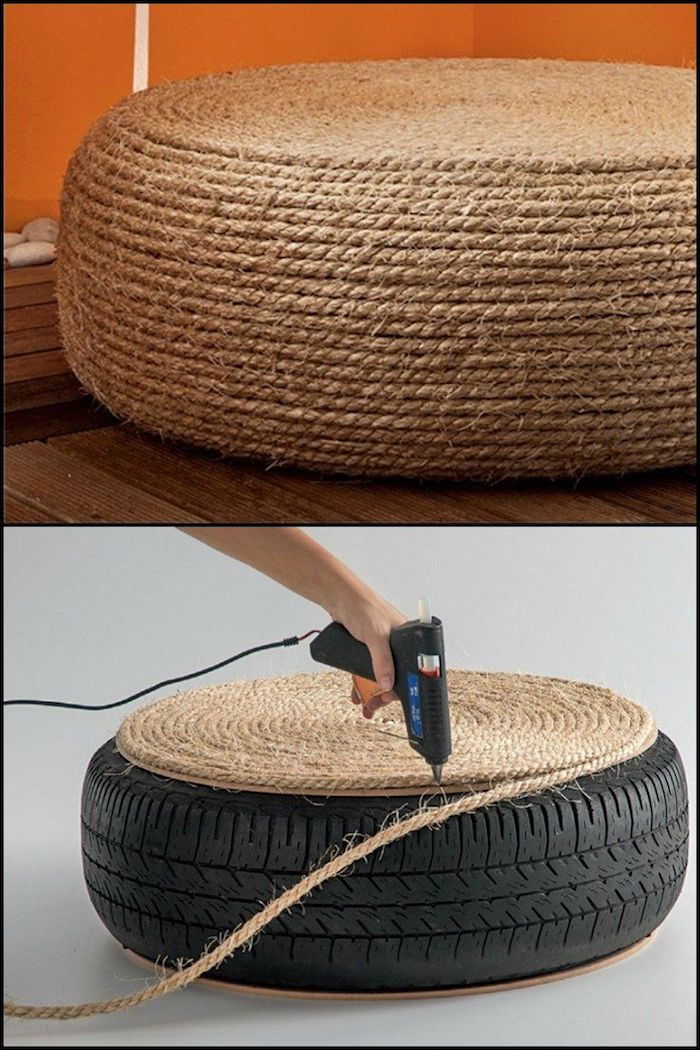 Poduszki na krzesła vintage DIY robią projekty do naśladowania gumowego samochodu