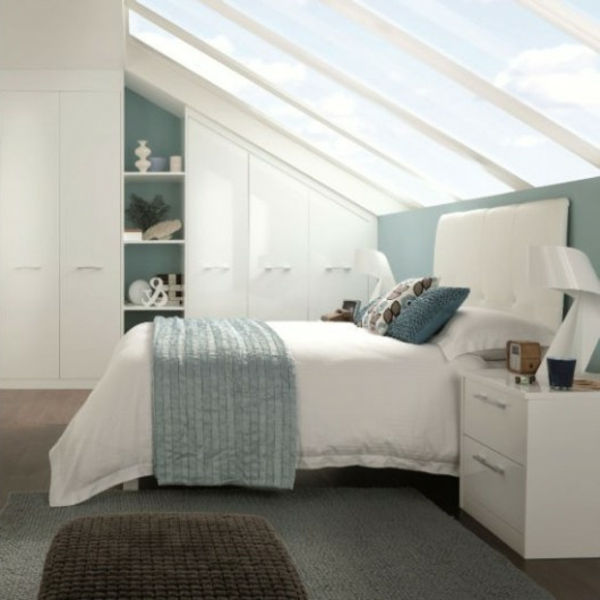 süper cool-dolaplar-için-çatı çekik in-yatak odası