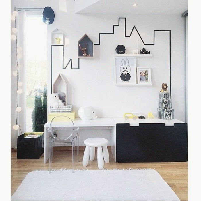 super-ideeën-voor-wall ontwerp-aantrekkelijke jonge kamer
