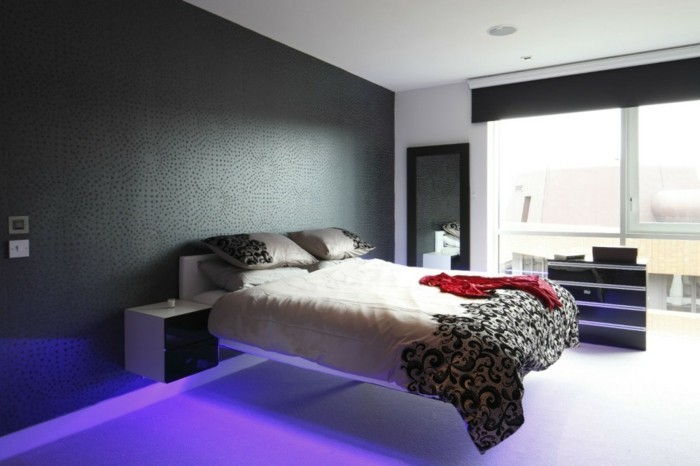 super modelis miegamųjų-su-LED apšvietimas