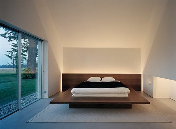 süper modern bir yatak odası aydınlatma