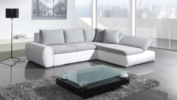 super-modern alb-și-gri-canapea