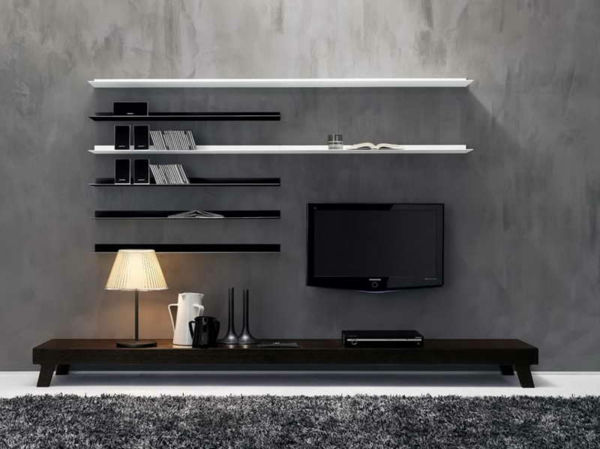 super-modern și elegant-negru-TV tabel
