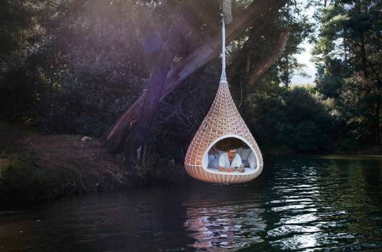 ninho-swing-flutuante-elegante excesso de água-classe-luxo-cama-