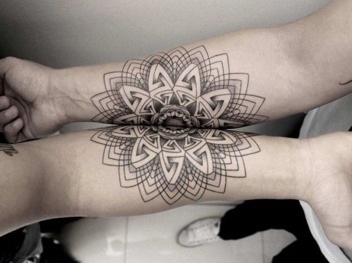 tatuaże dla par, chorzy, tatuaże na ramię, czarne, abstrakcyjne