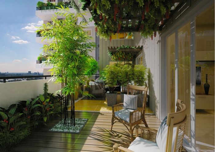 terasa design slike lepo fotografijo s cvetjem zelene rastline stolov s blazino teraso