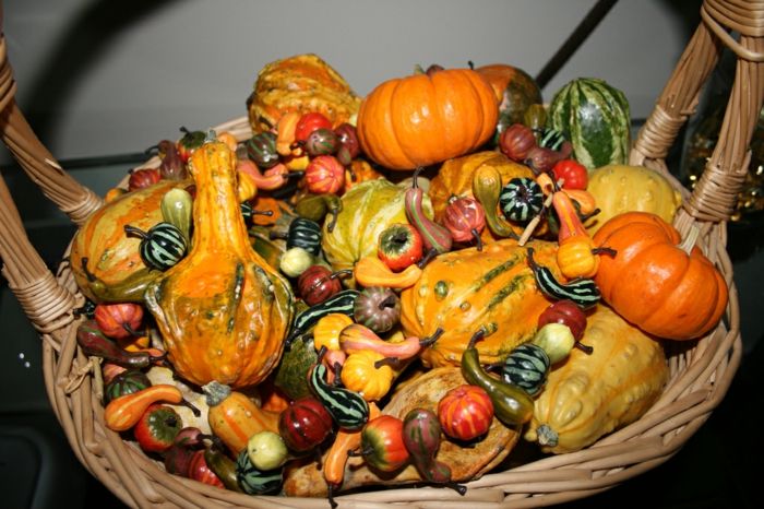zucche Tischdeko-in-autunno-arancio-piccole