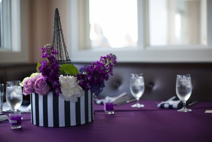 tischdeko-violetinė-gražus ieškote violetinė Hochzeitsdeko
