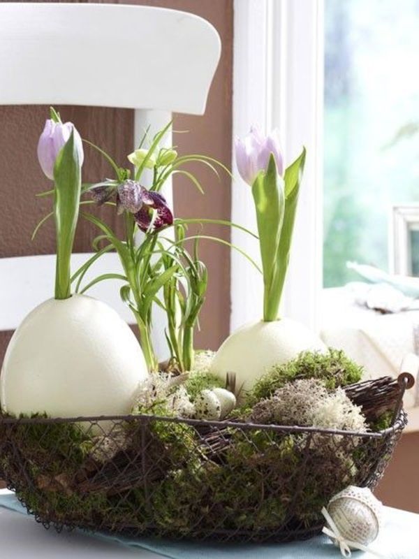 Tischdeko-za-Pomlad-ideje-za-velikonočni mizi dekoracija-s-eiern-